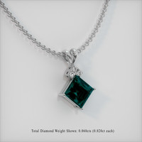 1.63 Ct. Gemstone Pendant, 18K White Gold 2