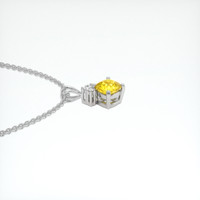 0.79 Ct. Yellow Sapphire Pendant, 18K White Gold 3