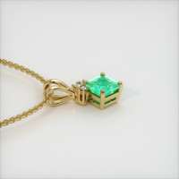 0.55 Ct. Emerald Pendant, 18K Yellow Gold 3