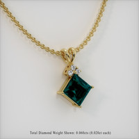 1.63 Ct. Gemstone Pendant, 18K Yellow Gold 2