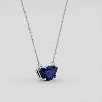 2.51 Ct. Blue Sapphire Necklace, Platinum 950 2