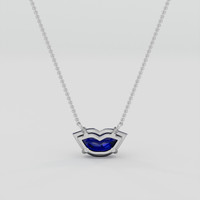 2.51 Ct. Blue Sapphire Necklace, Platinum 950 4