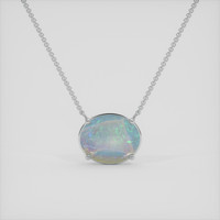 1.76 Ct. Multi Color Opal Necklace, Platinum 950 1