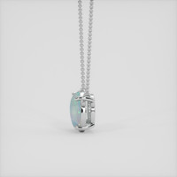 1.76 Ct. Multi Color Opal Necklace, Platinum 950 3