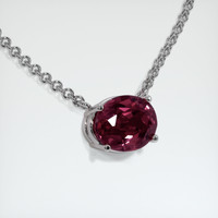 2.83 Ct. Gemstone Necklace, Platinum 950 2