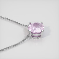 2.14 Ct. Purplish Pink Sapphire Necklace, Platinum 950 3
