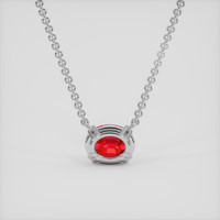 2.26 Ct. Ruby Necklace, Platinum 950 4