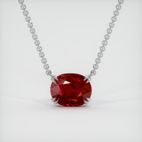 3.41 Ct. Ruby Necklace, Platinum 950 1