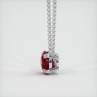 3.41 Ct. Ruby Necklace, Platinum 950 3