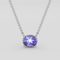 2.41 Ct. Purple Sapphire Necklace, Platinum 950 1