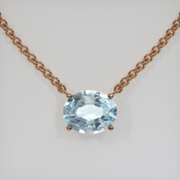 2.85 Ct. Gemstone Necklace, 14K Rose Gold 1