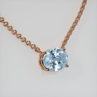 2.85 Ct. Gemstone Necklace, 14K Rose Gold 2