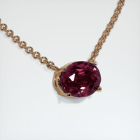 2.83 Ct. Gemstone Necklace, 14K Rose Gold 2