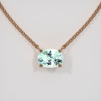 0.81 Ct. Gemstone Necklace, 14K Rose Gold 1