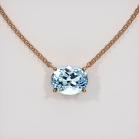 1.85 Ct. Gemstone Necklace, 14K Rose Gold 1