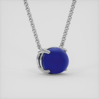 8.85 Ct. Blue Sapphire Necklace, Silver 2