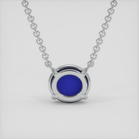 8.85 Ct. Blue Sapphire Necklace, Silver 4