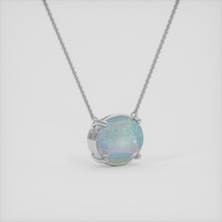 1.76 Ct. Multi Color Opal Necklace, 10K White Gold 2