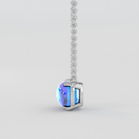 7.54 Ct. Blue Sapphire Necklace, 10K White Gold 3