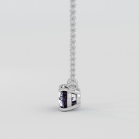 0.58 Ct. Violet Sapphire Necklace, 10K White Gold 3