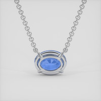 5.14 Ct. Blue Sapphire Necklace, 14K White Gold 4