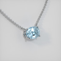 1.85 Ct. Gemstone Necklace, 14K White Gold 2