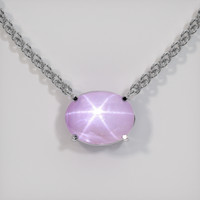 4.22 Ct. Sapphire Necklace, 14K White Gold 1