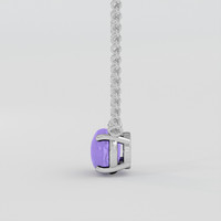 2.41 Ct. Purple Sapphire Necklace, 14K White Gold 3
