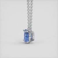 5.14 Ct. Blue Sapphire Necklace, 18K White Gold 3