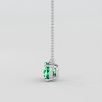 1.76 Ct. Emerald Necklace, 18K White Gold 3