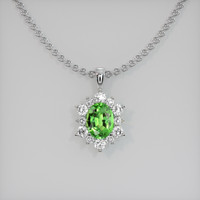 0.73 Ct. Gemstone Necklace, 18K White Gold 1