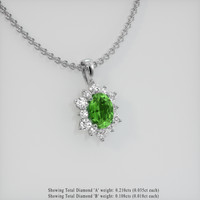 0.73 Ct. Gemstone Necklace, 18K White Gold 2