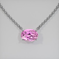 2.16 Ct. Gemstone Necklace, 18K White Gold 1