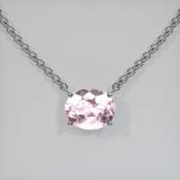 2.60 Ct. Gemstone Necklace, 18K White Gold 1