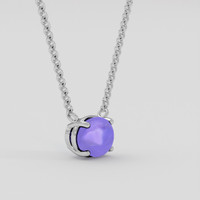 2.41 Ct. Purple Sapphire Necklace, 18K White Gold 2