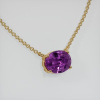 1.47 Ct. Gemstone Necklace, 14K Yellow Gold 2