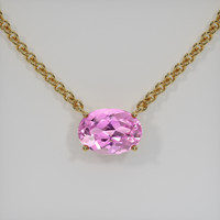 2.16 Ct. Gemstone Necklace, 14K Yellow Gold 1