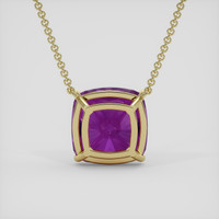21.91 Ct. Purple Amethyst Necklace, 14K Yellow Gold 4