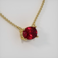 1.05 Ct. Ruby Necklace, 14K Yellow Gold 2