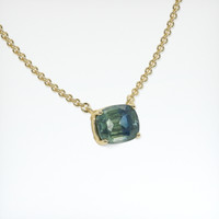 5.10 Ct. Bi Color Sapphire Necklace, 14K Yellow Gold 2