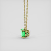 1.62 Ct. Emerald Necklace, 18K Yellow Gold 3