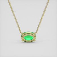 1.62 Ct. Emerald Necklace, 18K Yellow Gold 4