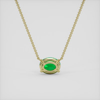 1.05 Ct. Emerald Necklace, 18K Yellow Gold 4