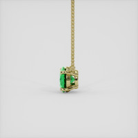 1.30 Ct. Emerald Necklace, 18K Yellow Gold 3