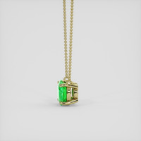 1.91 Ct. Emerald Necklace, 18K Yellow Gold 3