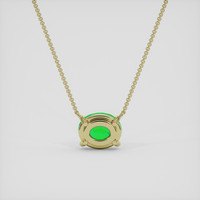 1.91 Ct. Emerald Necklace, 18K Yellow Gold 4