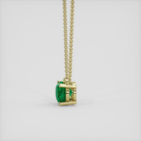 1.04 Ct. Emerald Necklace, 18K Yellow Gold 3
