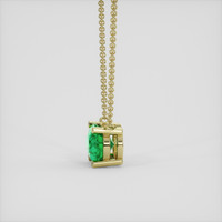 1.31 Ct. Emerald Necklace, 18K Yellow Gold 3