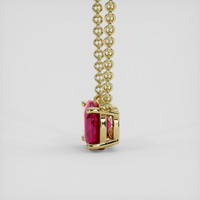 4.32 Ct. Pinkish Red Ruby Necklace, 18K Yellow Gold 3
