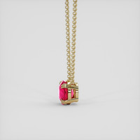 3.91 Ct. Pinkish Red Ruby Necklace, 18K Yellow Gold 3